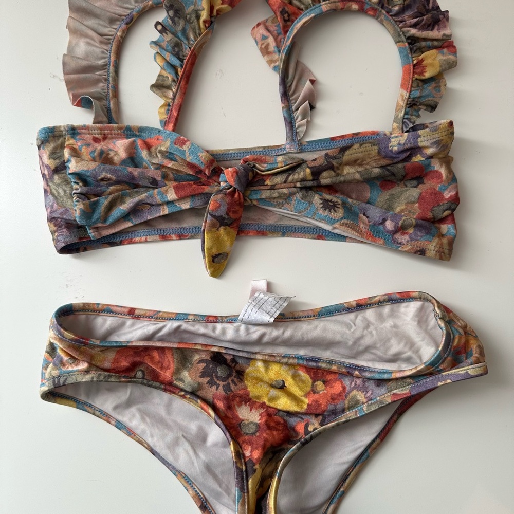 Zimmerman Girl’s flora Print Bikini Set Size 10